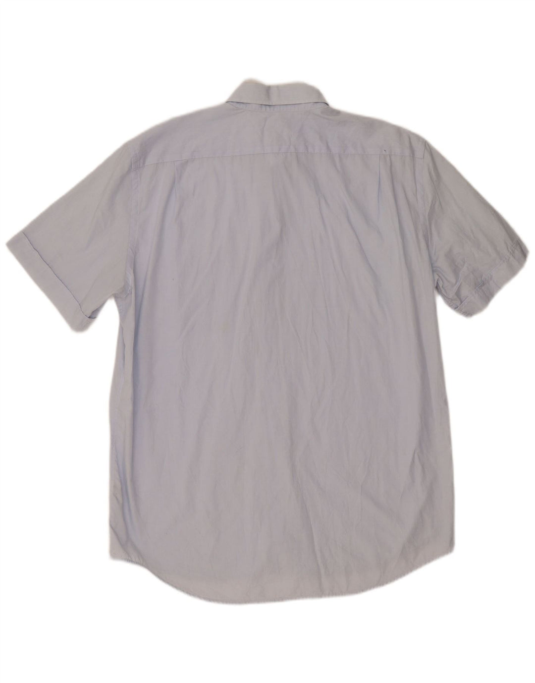 Lacoste camisa masculina de manga curta tamanho 43 grande azul algodão