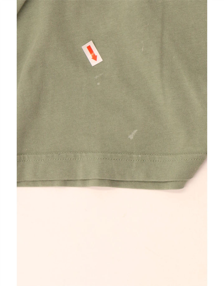 Camiseta gráfica masculina Reebok Top grande algodão verde