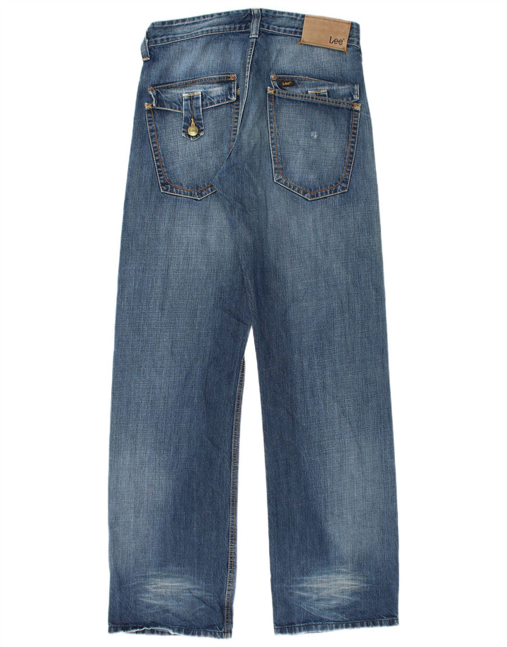 Lee Mens Straight Jeans W32 L36 Azul Algodão