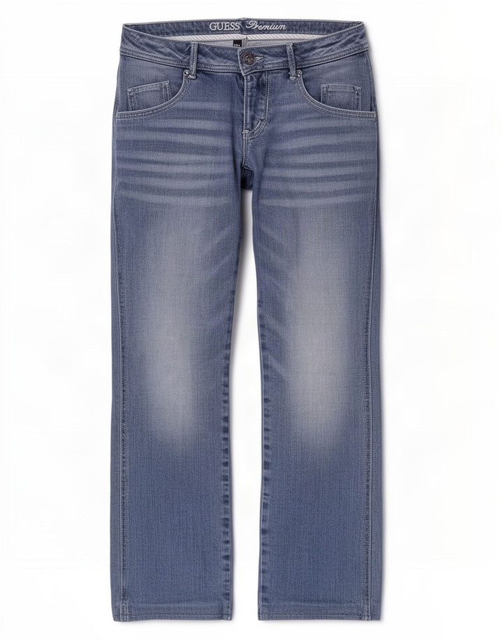 Guess Jeans retos femininos W29 L27 algodão azul