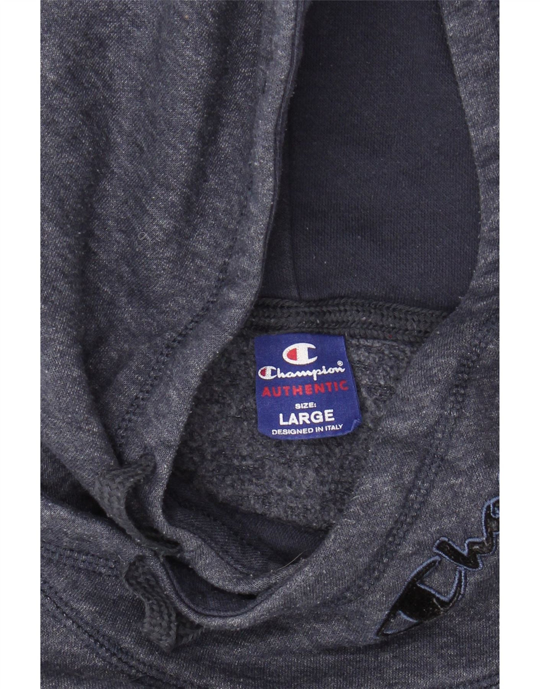 CHAMPION Suéter feminino com capuz gráfico Reino Unido 16 grande azul marinho