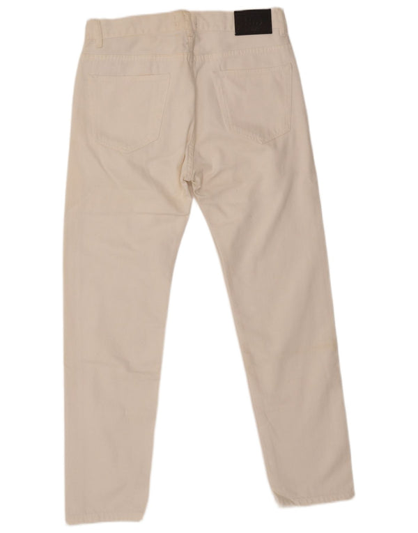 ZARA Mens Slim Jeans EU 40 Médio W31 L28 Off White Algodão