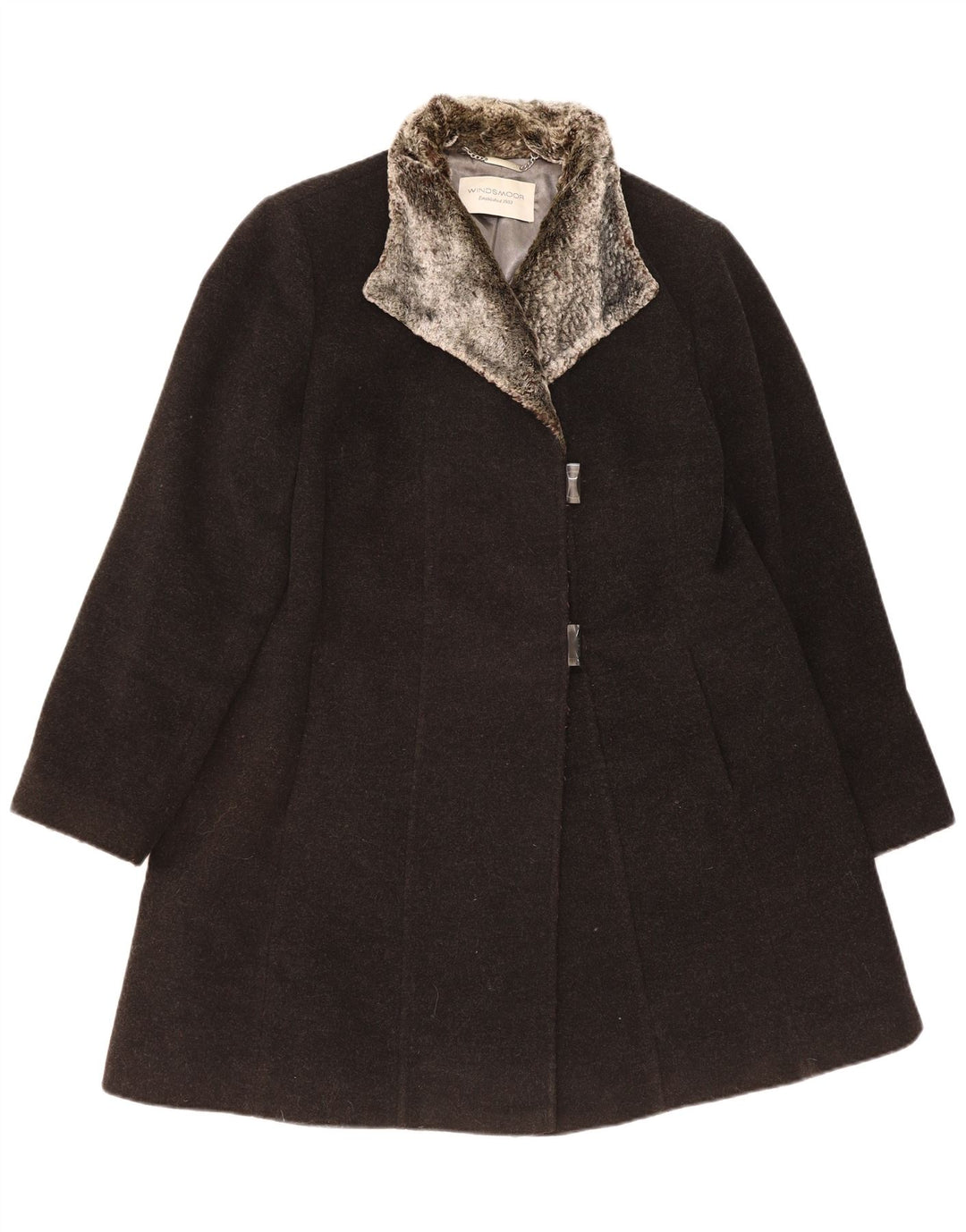 Sobretudo feminino WINDSMOOR UK 20 2XL lã cinza