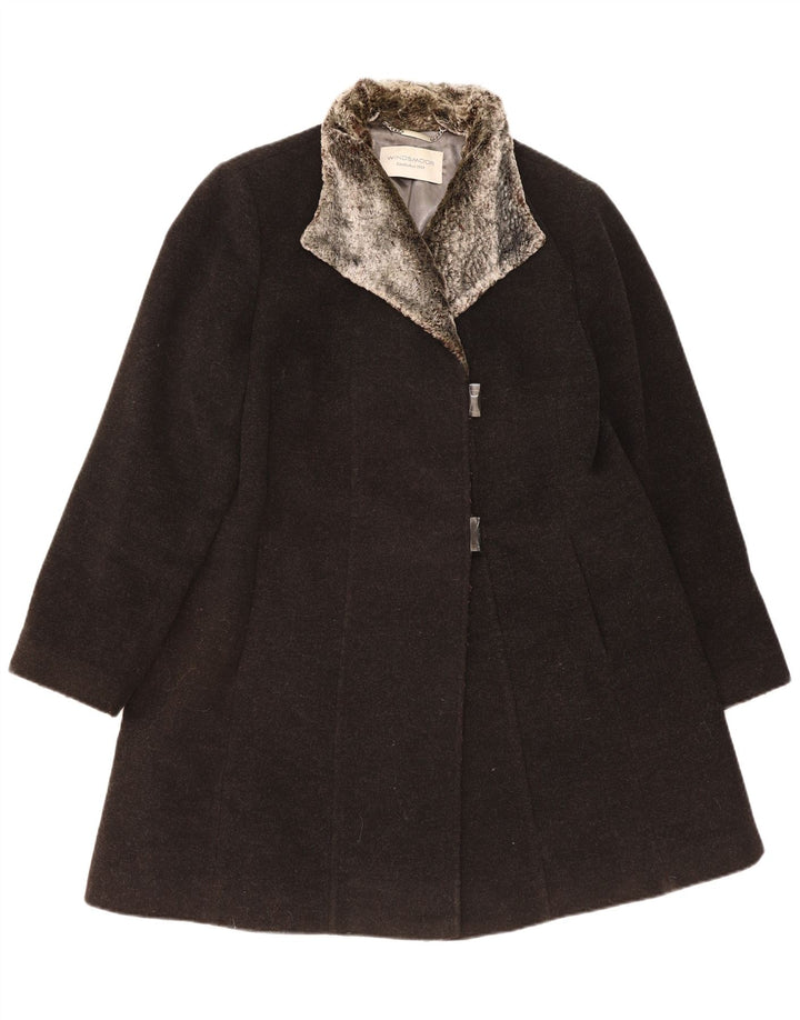Sobretudo feminino WINDSMOOR UK 20 2XL lã cinza