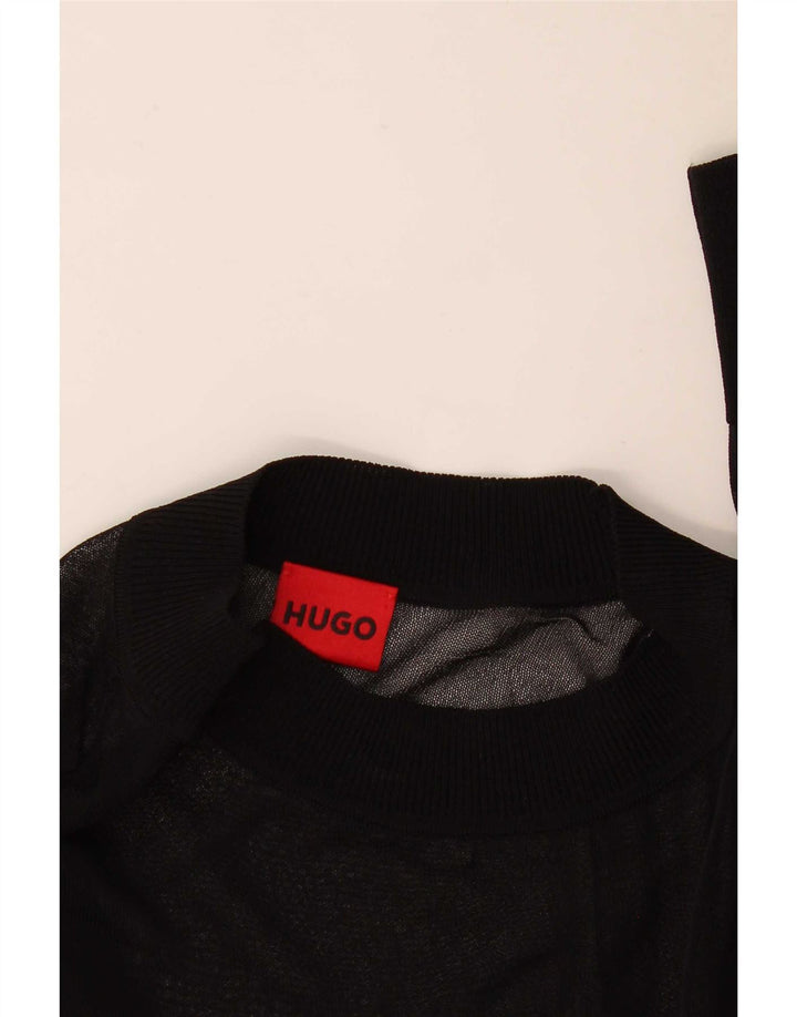 Hugo Boss Top feminino de manga comprida UK 14 médio preto