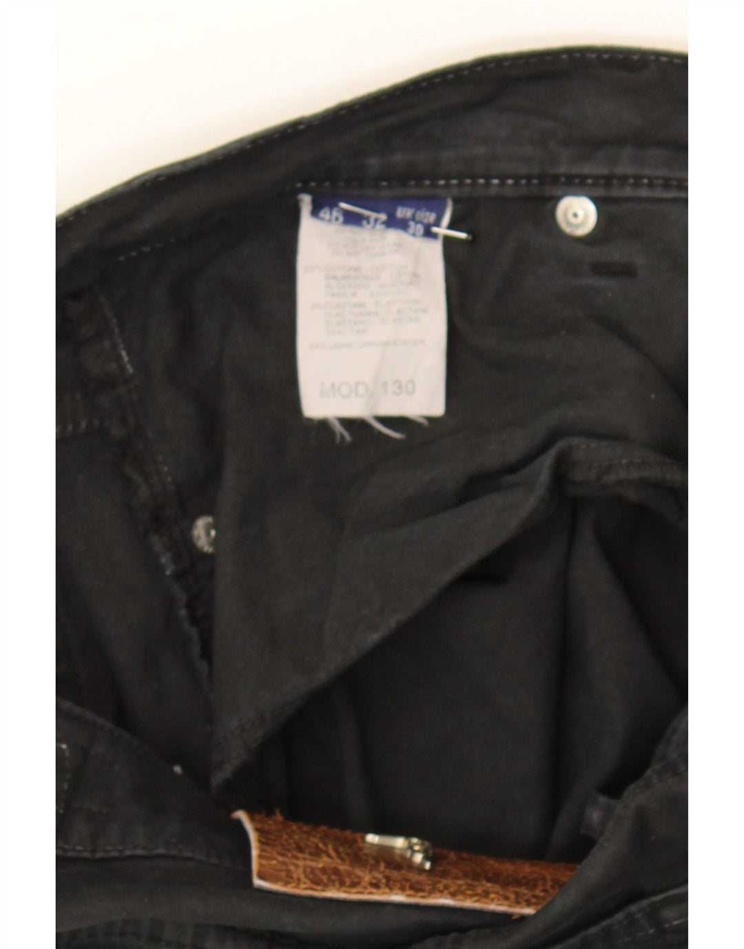 TRUSSARDI Womens Straight Casual Trousers W30 L32 Black Cotton Vintage Trussardi and Second-Hand Trussardi from Messina Hembry 