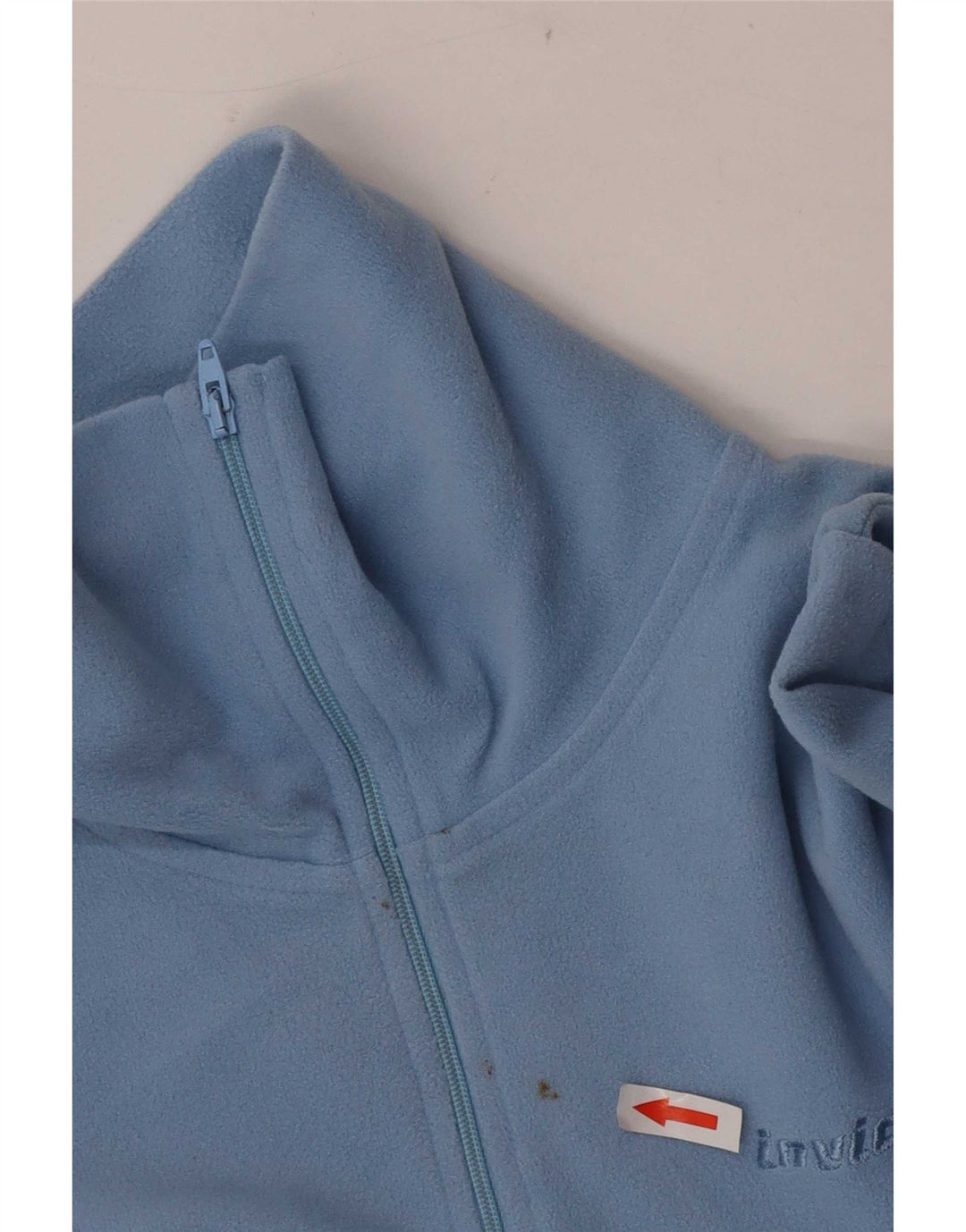 Suéter de lã feminino Invicta com zíper e gola UK 16 grande azul