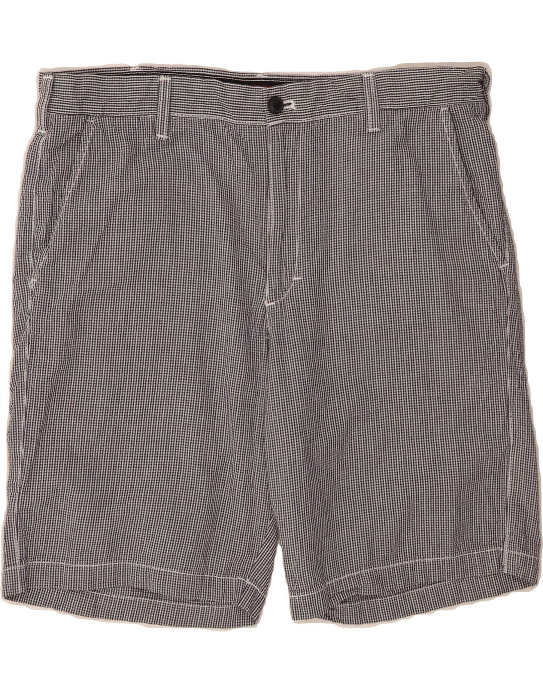 IZOD Mens Chino Shorts W36 Large Black Gingham Cotton Vintage Izod and Second-Hand Izod from Messina Hembry 