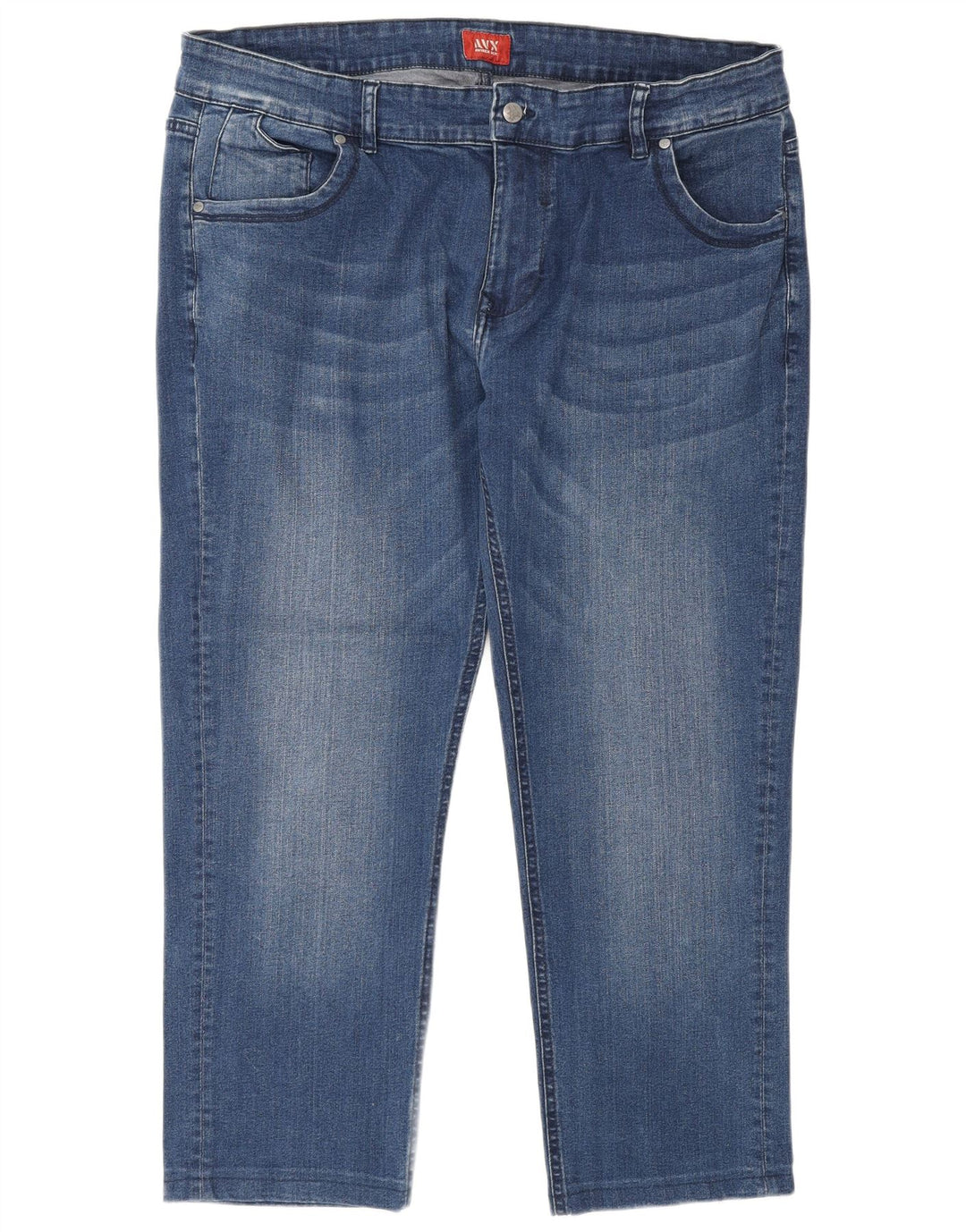 Jeans recortados masculinos Avirex W40 L27 algodão azul