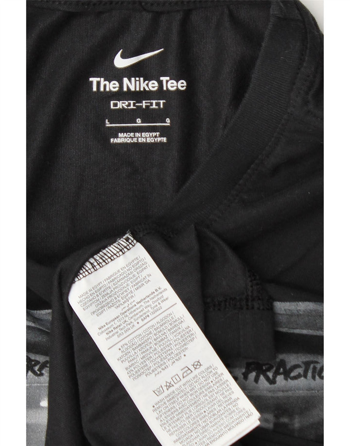 Camiseta Nike Masculina Dri Fit Graphic Top Grande Preto