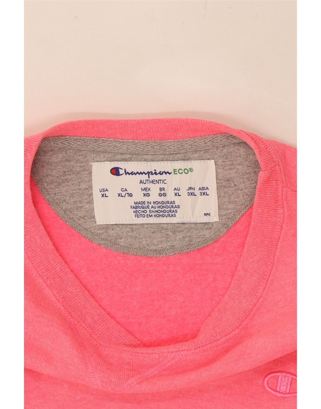 CHAMPION Womens Sweatshirt Jumper UK 18 XL Pink Cotton Vintage Champion and Second-Hand Champion from Messina Hembry 