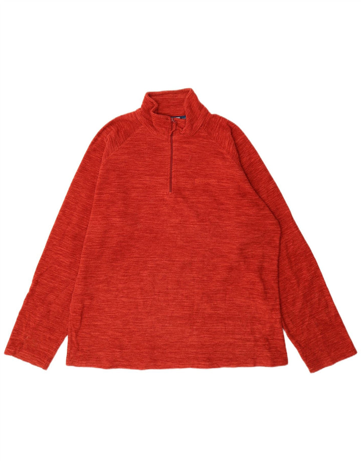 Mountain Warehouse Masculino Zip Neck Fleece Jumper XL Poliéster Laranja