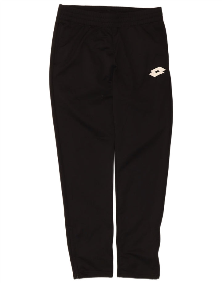 Calça de treino masculina Lotto pequena preta de poliéster