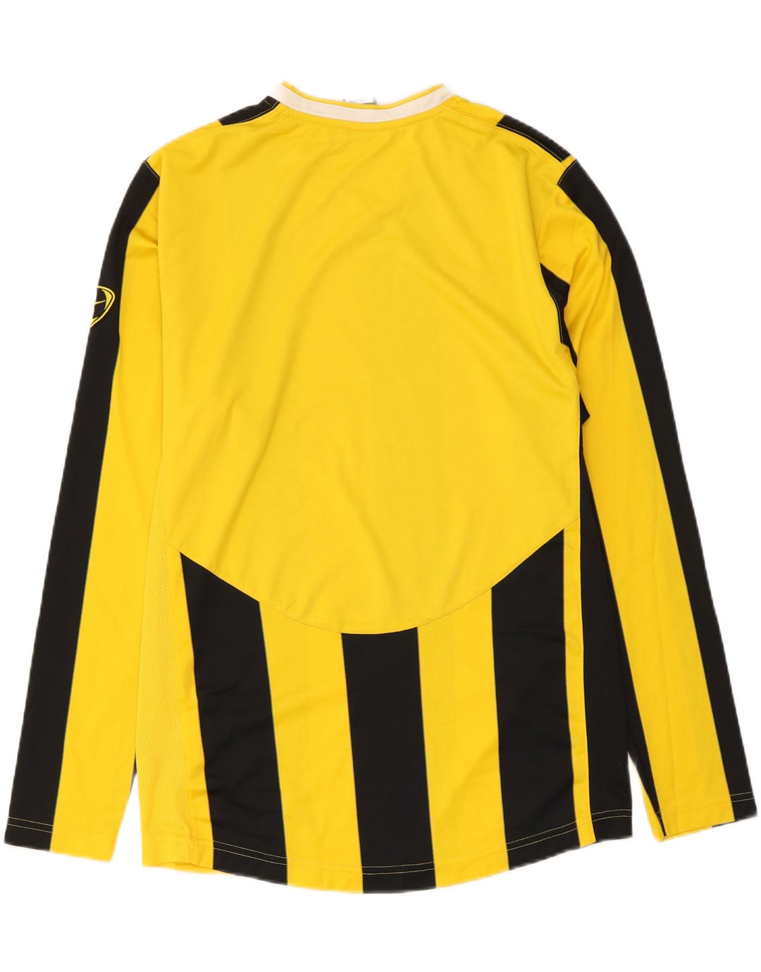 Nike Masculino Top Manga Longa UK 39/41 Poliéster Listrado Amarelo Médio