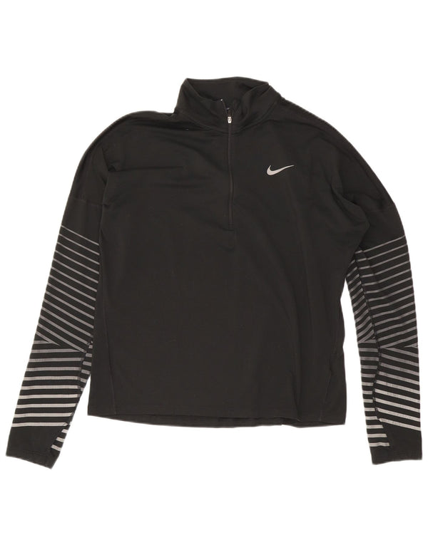 Nike Womens Dri Fit Oversized Pullover Treino Top Reino Unido 14 Médio Preto