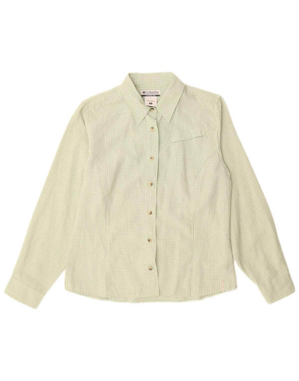 Camisa Columbia Feminina UK 14 Médio Verde Xadrez Modal