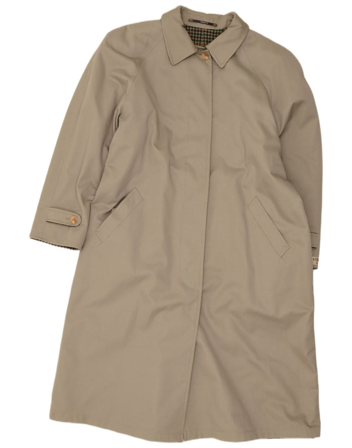 Sobretudo reversível feminino vintage EU 46 XL lã bege