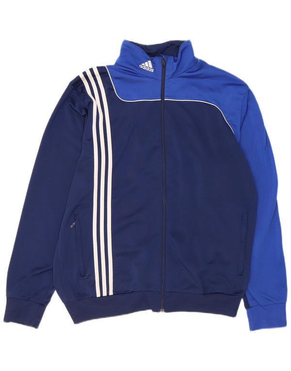 Adidas Mens Tracksuit Top Jacket UK 46/48 XL Azul Marinho Colorblock