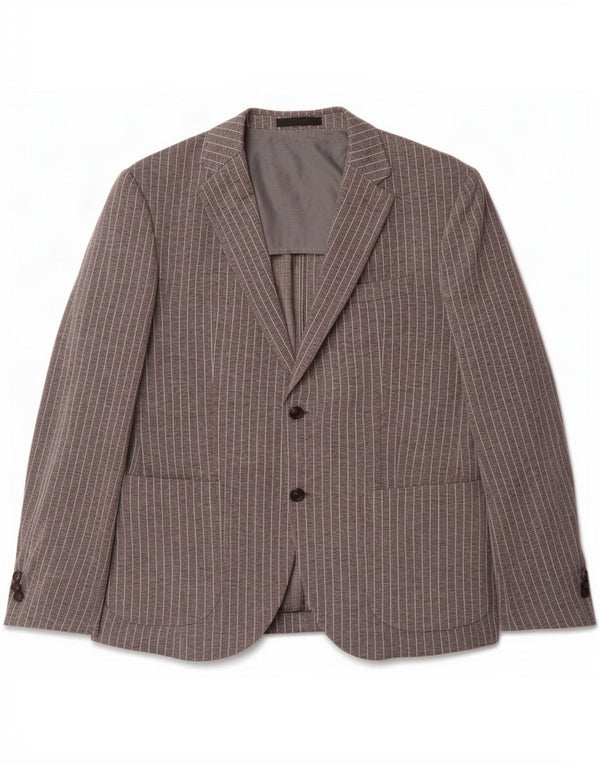 Jaqueta blazer masculina Joop com 2 botões Reino Unido 40 listra cinza grande