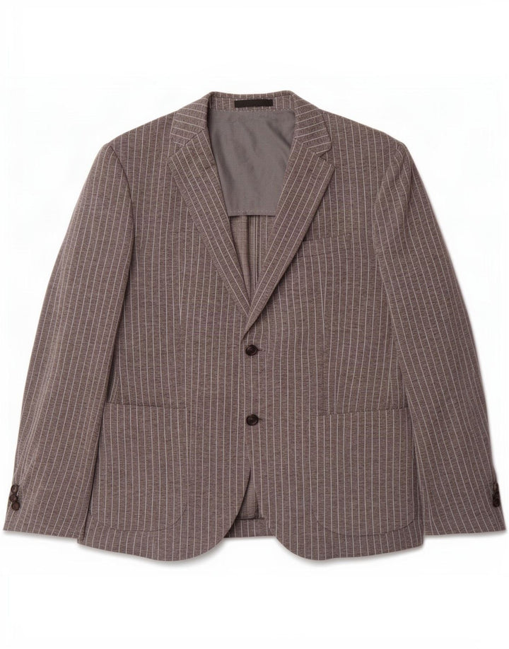 Jaqueta blazer masculina Joop com 2 botões Reino Unido 40 listra cinza grande