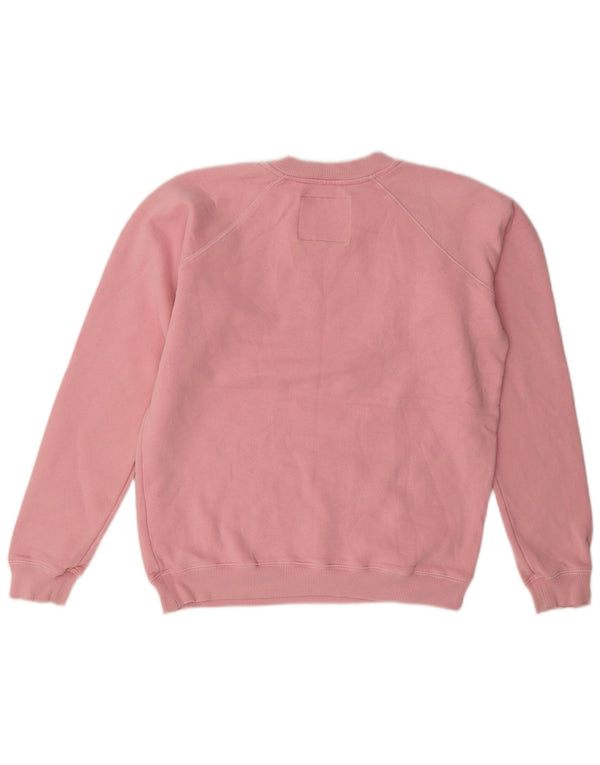 Jack Wills moletom feminino oversized jumper UK 8 pequeno algodão rosa