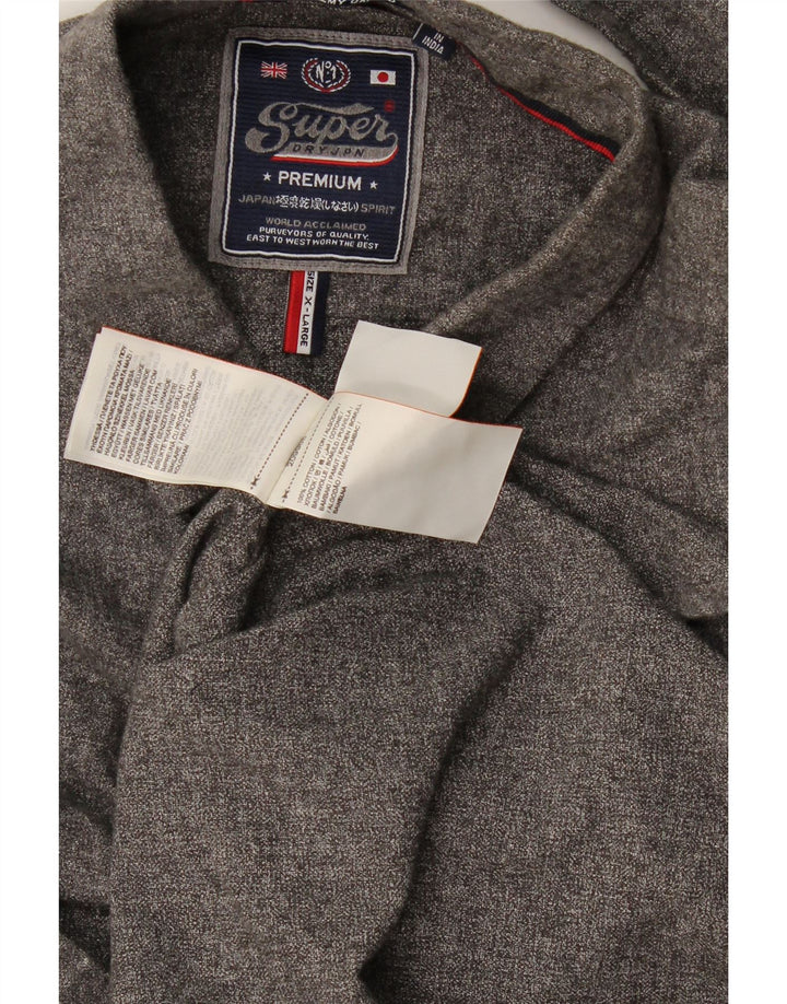 Camisa masculina Superdry XL cinza algodão
