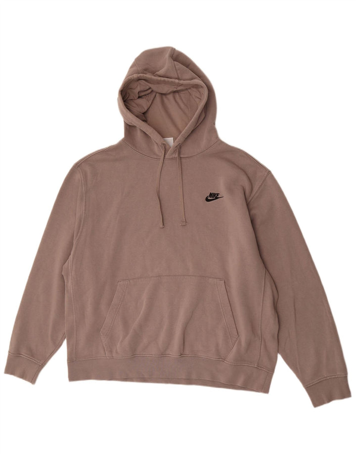 Nike masculino moletom com capuz XL cinza algodão