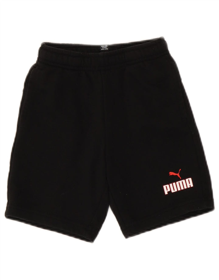 Shorts esportivos gráficos PUMA para meninos 5-6 anos algodão preto