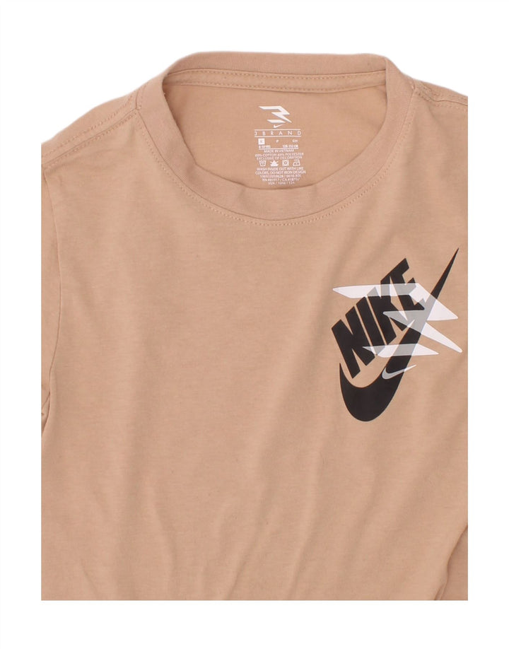 Camiseta Nike Meninos Graphic Top 8-9 Anos Pequeno Bege