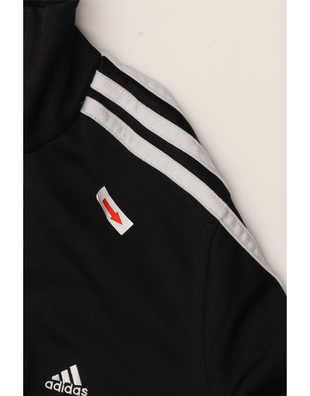 Adidas Womens Tracksuit Top Jacket UK 10 Pequeno Poliéster Preto