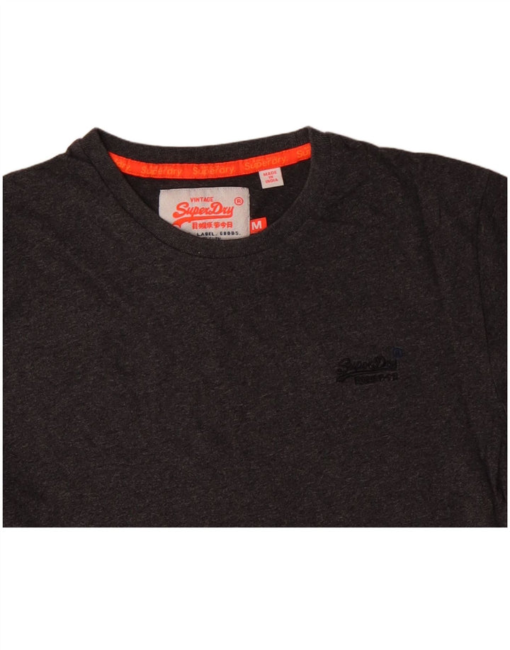 Camiseta feminina SUPERDRY UK 14 algodão cinza médio