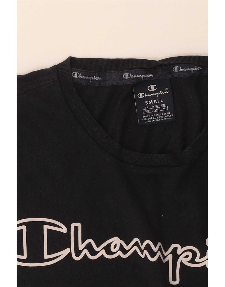 Camiseta gráfica masculina Champion pequena azul marinho