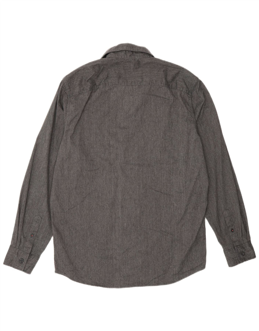 Wrangler Camisa masculina cinza médio algodão