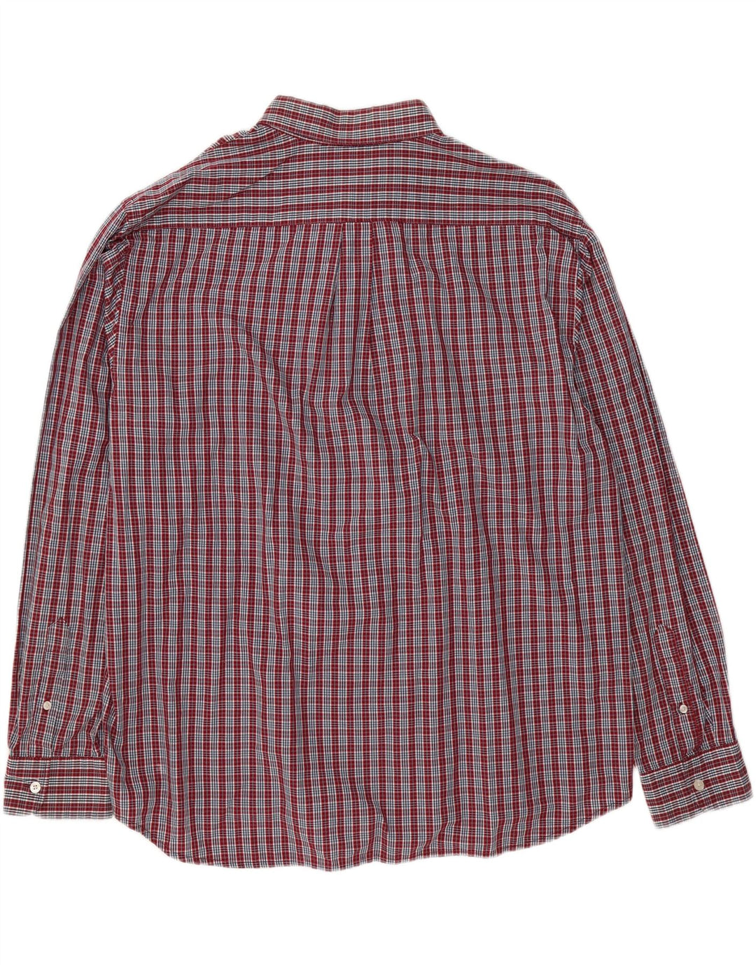 DOCKERS Mens Grant Fit Shirt 2XL Burgundy Check Cotton Vintage Dockers and Second-Hand Dockers from Messina Hembry 