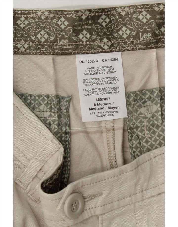 LEE Womens Straight Casual Trousers US 8 Medium W32 L33 Beige Cotton Vintage Lee and Second-Hand Lee from Messina Hembry 