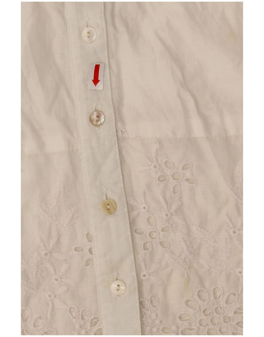 Blusa feminina de manga curta WAREHOUSE UK 10 pequena poliéster branco