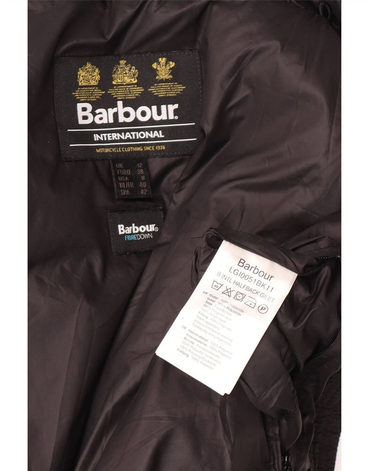 Colete acolchoado feminino Barbour UK 12 médio preto poliamida