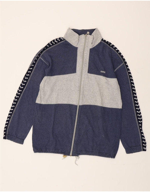 Arena Mens Graphic Tracksuit Top Jacket Pequeno Azul Colorblock