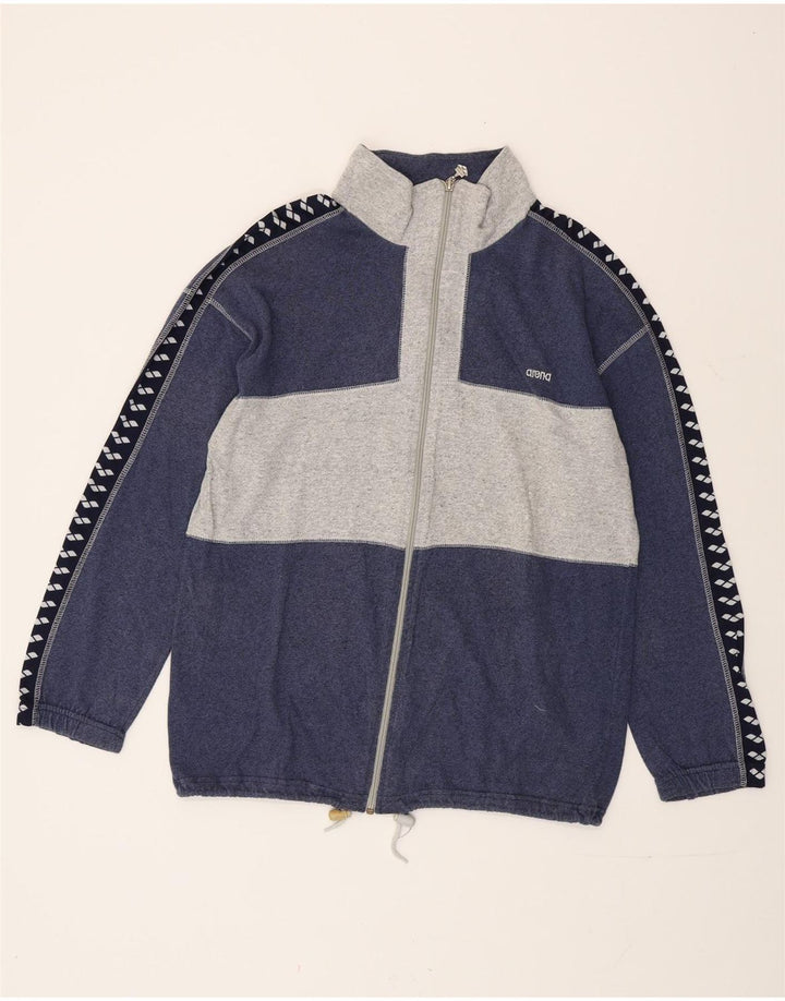Arena Mens Graphic Tracksuit Top Jacket Pequeno Azul Colorblock
