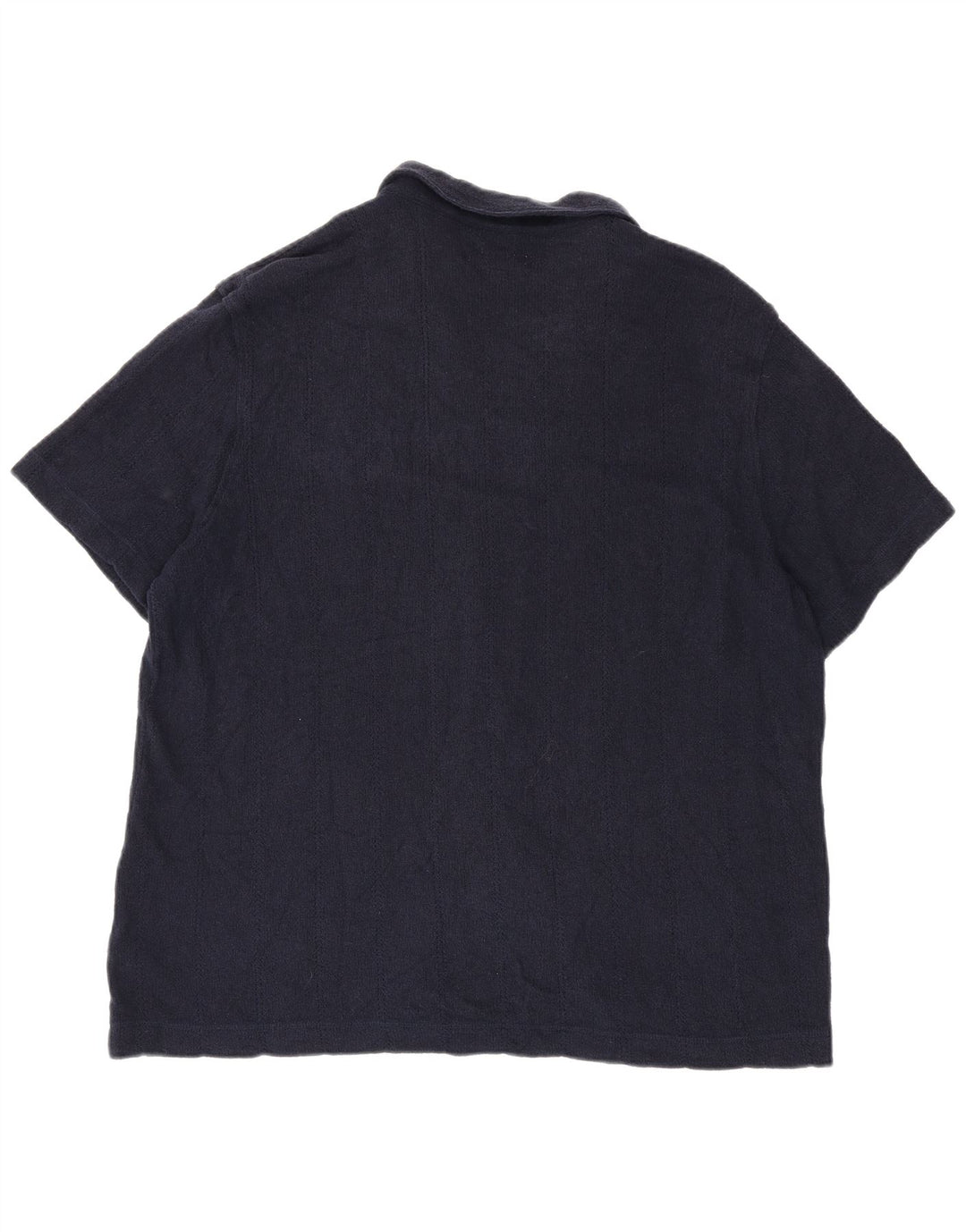 Camisa masculina de manga curta Marks & Spencer 2XL algodão azul marinho