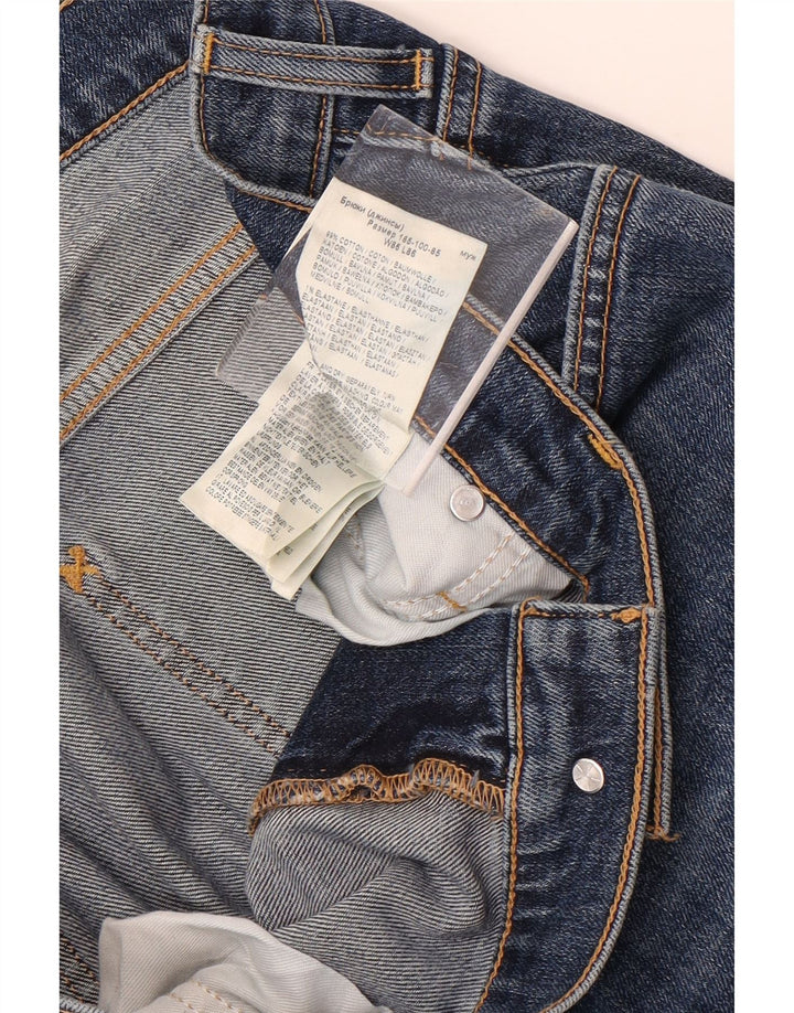 Lee Mens Rider Slim Jeans W34 L28 Azul Algodão