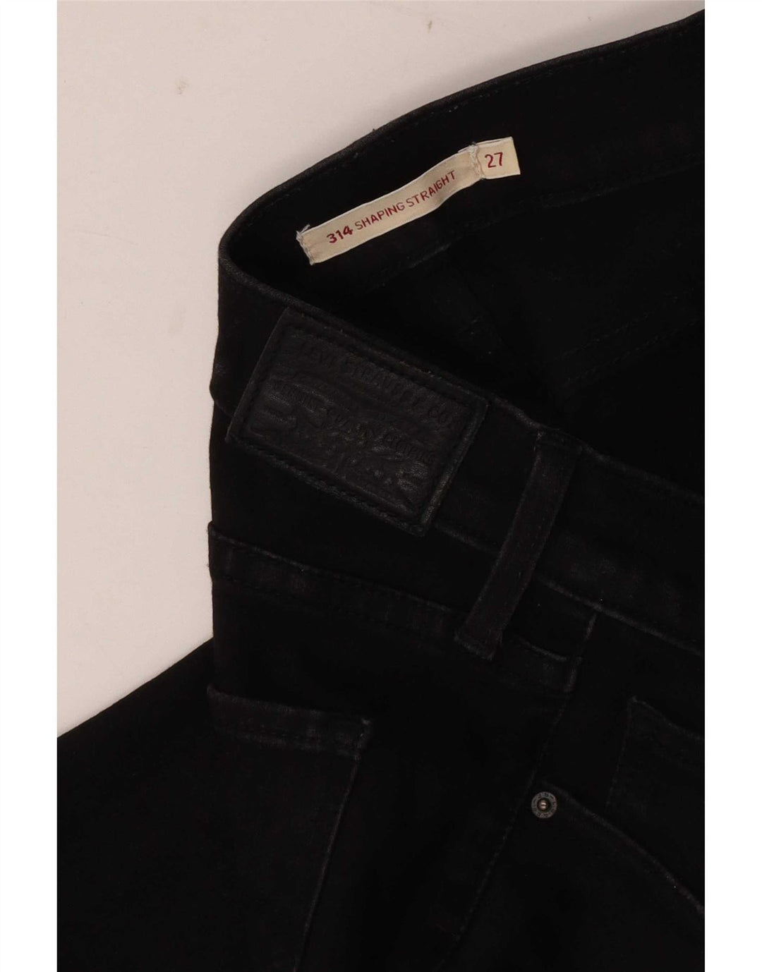 Calça jeans feminina Levi's 314 Shaping Straight W27 L30 preta