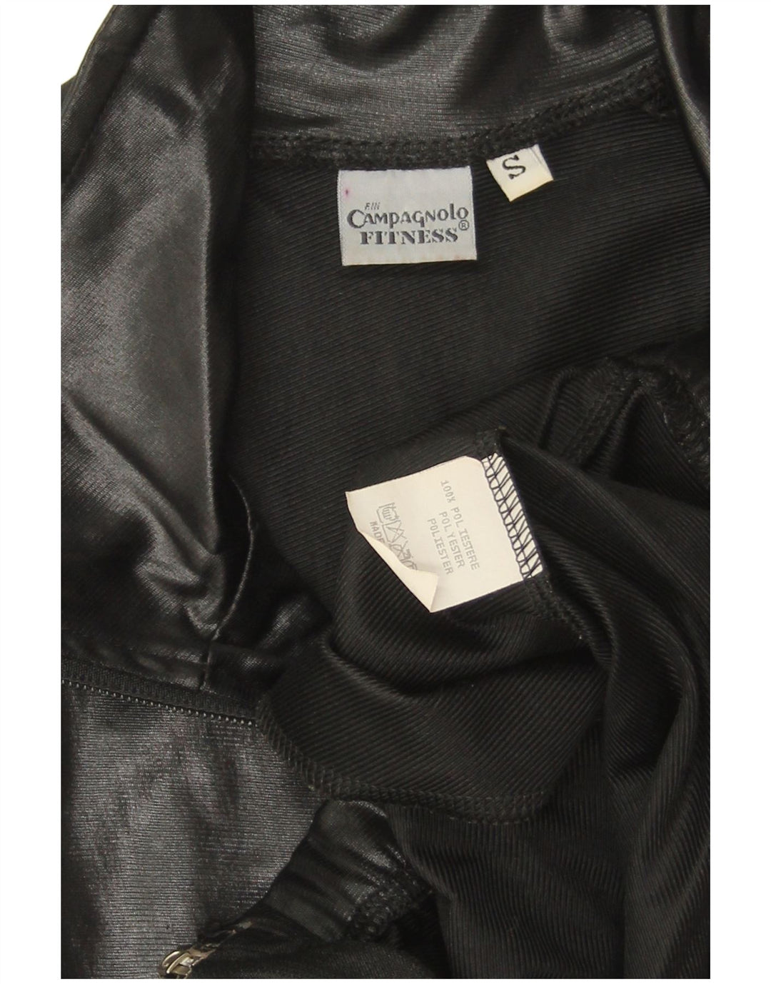 Campagnolo feminino gráfico oversized agasalho top jaqueta Reino Unido 10 pequeno preto