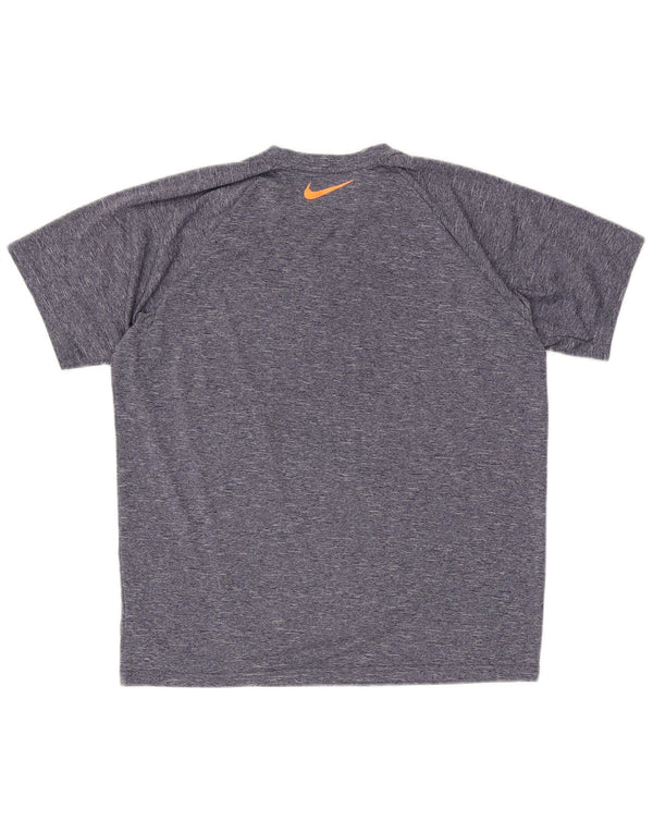 Camiseta Nike Masculina Dri Fit Graphic Top Médio Azul Marinho Salpicado