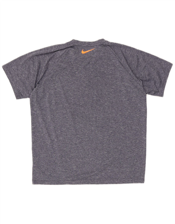 Camiseta Nike Masculina Dri Fit Graphic Top Médio Azul Marinho Salpicado