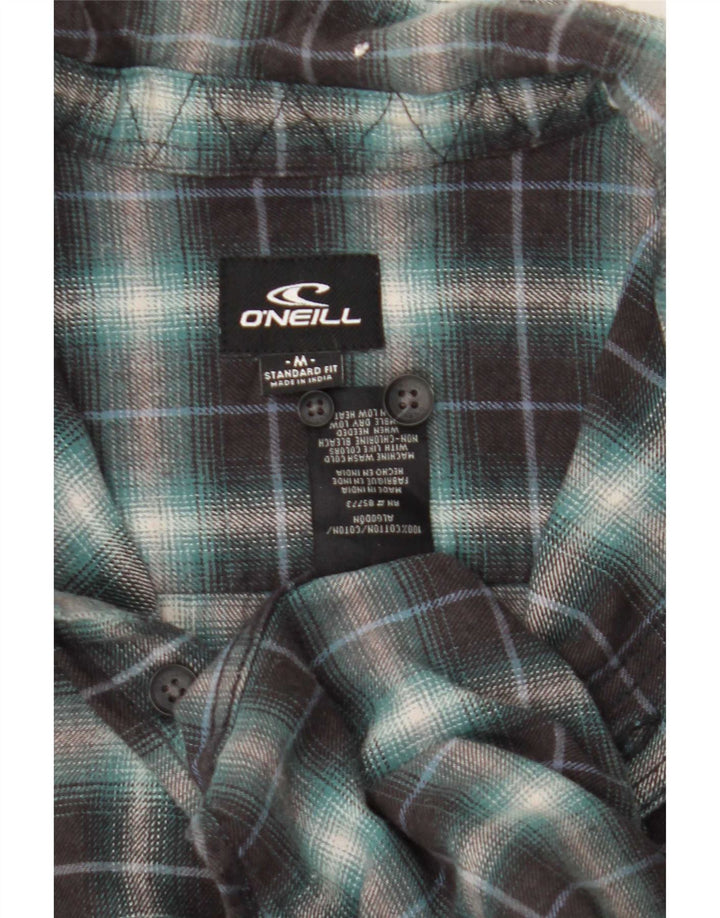 Camisa masculina de flanela de ajuste padrão O'Neill, algodão xadrez verde médio