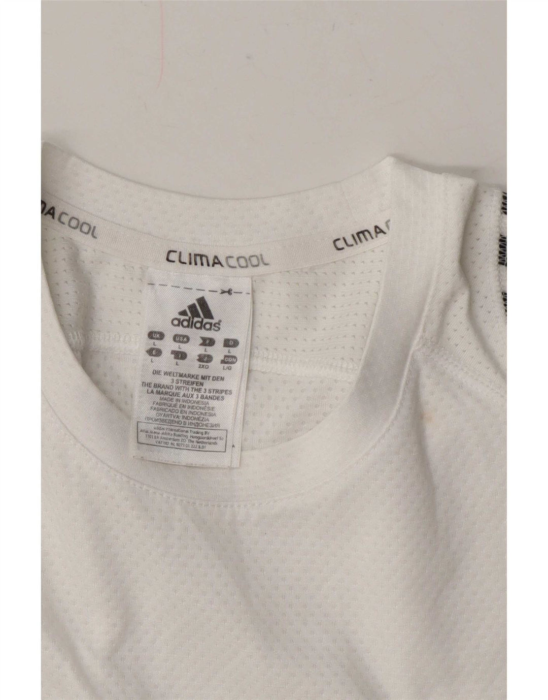 Adidas Mens Climacool Camiseta Top Grande Poliéster Branco