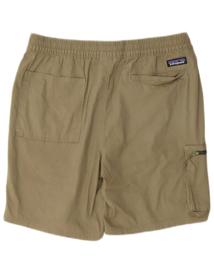 Shorts cargo masculino Patagonia médio W32 algodão cáqui