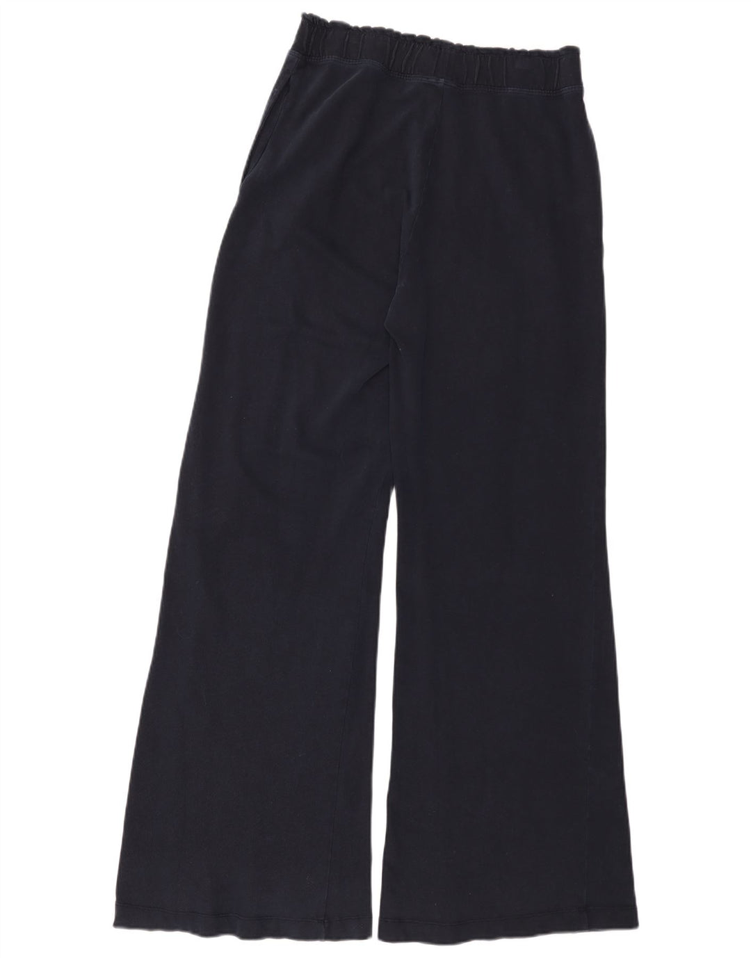 Calça feminina Zara com pernas largas UK 14 azul marinho médio