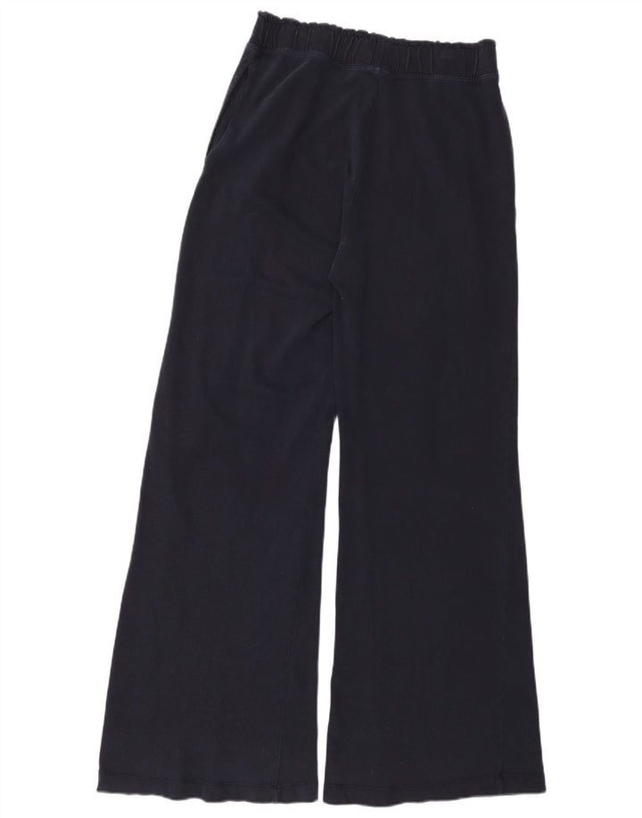 Calça feminina Zara com pernas largas UK 14 azul marinho médio